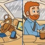 Test IQ: găsiți 3 diferențe într-o imagine cu un bărbat