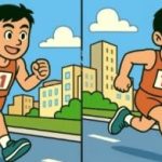 Super puzzle: găsește 3 diferențe pe imaginea cu alergătorul în